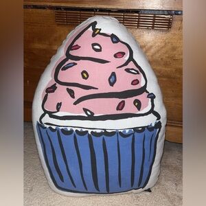 Indigo Cupcake Pillow